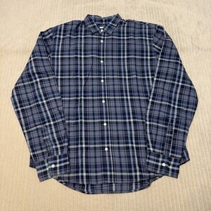 Frank & Eileen Shirt Mens Medium Luke Blue Plaid Long Sleeve Button Up